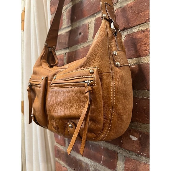 Women’s Vintage Tignanello Pebbled Leather bag Tan - Picture 7 of 11